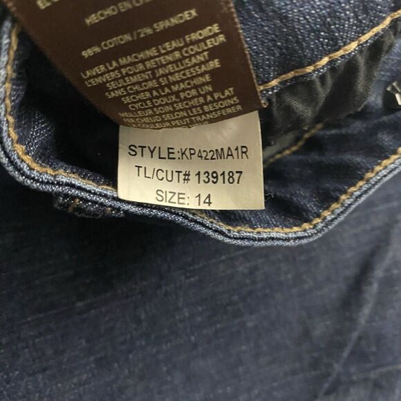Kut From The Kloth Katy Boyfriend Denim Blue Jeans Dark Wash Stretch Size 14 - Picture 7 of 10